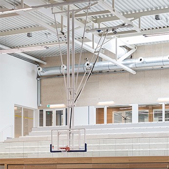 Schelde Ceiling Suspended DualTube Basketball Stops