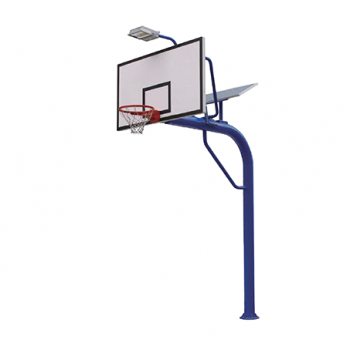 Fixed, Outdoor, Embedded Solar Power Basketball Post